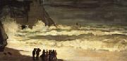 Claude Monet Rough Sea at Etretat France oil painting artist